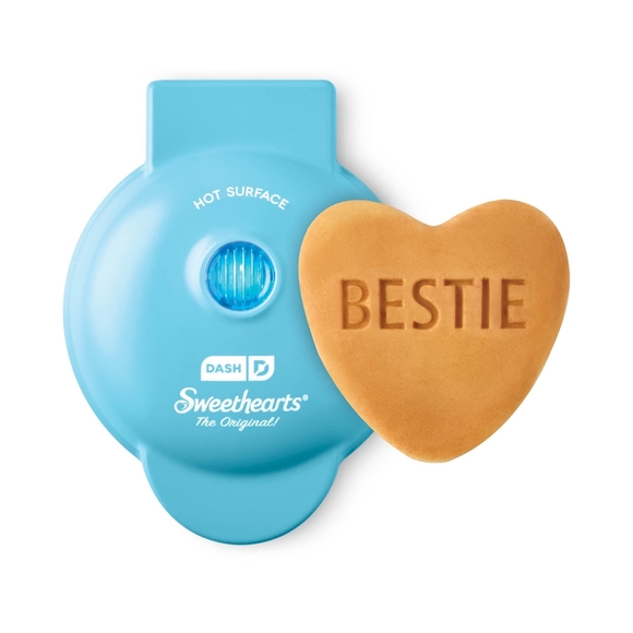 NEW Dash Sweethearts Mini Waffle Maker - Blue - Picture 1 of 6